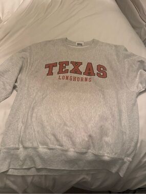 Champion Gray Crewneck with Orange Texas Longhorns Logo